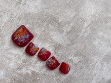 スリー(THREE)/Sep.2021/Foot nail design