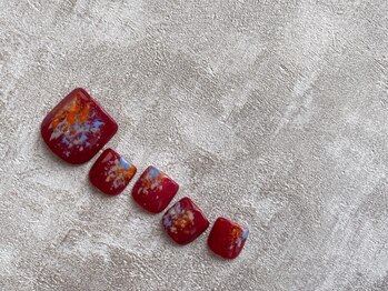 スリー(THREE)/Sep.2021/Foot nail design