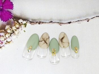 ネイルライフ(NailLife)/大理石柄ネイル