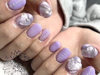 パープルラブリーネイル