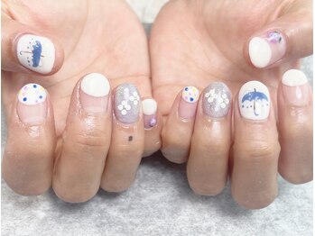 ブランネイル(BLANC.nail)/梅雨ネイル