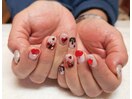 バレンタインネイル