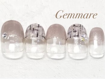ジェンマーレ 青葉台店(Gemmare)/大人フレンチツィードネイル