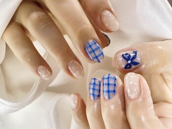 持ち込みネイル:手描きアート