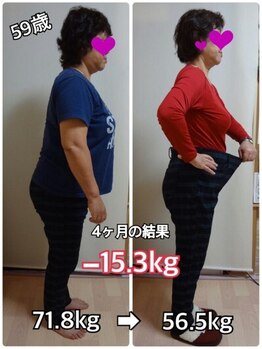 ミミスリム 赤羽(MimiSlim)/59歳☆　4ヶ月で－15.3kg！