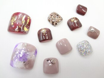 ネイルサロン クイール 小山店(NAIL SALON QUILL)/フット☆タイダイネイル