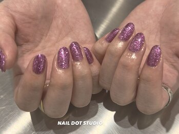ネイルドットスタジオ 堺筋本町(NAIL DOT STUDIO)/パープルラメ