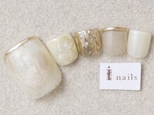 アイネイルズ 三宮店(I nails)/淡色ゴールドニュアンス