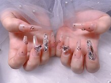 スノーネイルサロン 新宿店(Snow nail salon)/シンプル埋め尽くしストーン