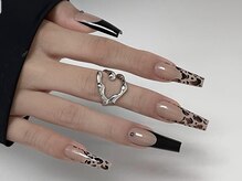 Best Nail 銀座店【ワンホンネイル・スカルプ・パラジェル・上品ジェルネイル】/ヒョウ柄ネイル持ち込み