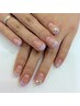 GEL★カラーフレンチ×ラメライン　《¥5700》