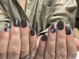 フラッシュネイル：大理石ネイル