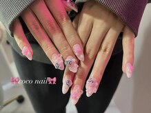 ココネイル 吉祥寺(coco.nail)/薔薇　リボン　ゴテゴテ