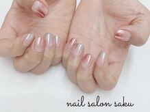 サク(saku)/ミラーグラデーション/ピンク