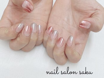 サク(saku)/ミラーグラデーション/ピンク