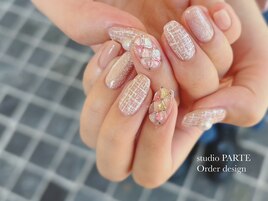 キルティング×ツイード