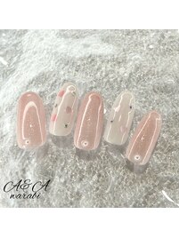 シンプルハートネイル