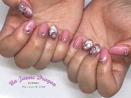 【自爪ネイル】ピンクネイル