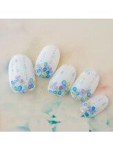 ラ カゼッタ(La casetta)/水彩紫陽花ネイル