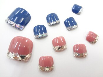 ネイルサロン クイール 小山店(NAIL SALON QUILL)/フット☆ガラスフレンチ