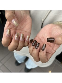 白べぇーっ 本店 湊町店/アシメネイル♪