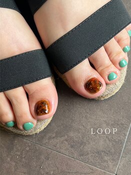 ループ(LOOP)/べっこう×くすみグリーン