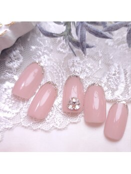 ピオニーネイル(peony nail)/上品ラメ＆ホロフレンチ