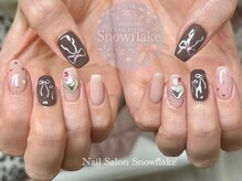 スノーフレーク(Snowflake)/11月季節定額デザイン☆リボン