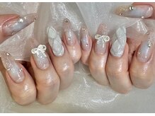 アリイネイルズ(ALII Nails)/キルティングとリボンネイル
