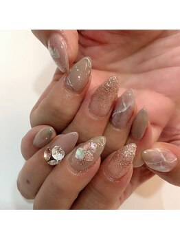 グラマラス アンジェアイ 荻窪店(glamourous ange eye)/大理石ネイル