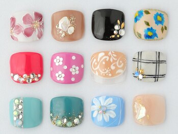 マルネイル(marunail)/フット親指アートサンプル