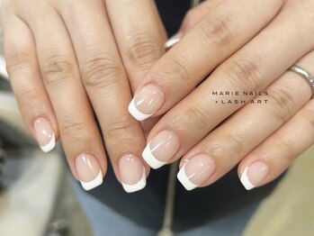 マリー ネイルズアンドラッシュアート モザイクモール港北店(MARIE NAILS & LASH ART)/¥8,800 カラーフレンチ 0828c