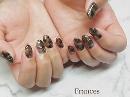 黒べっこう柄ネイル