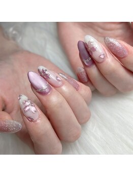 フラッシュネイル/桜ネイル