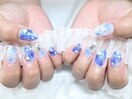 vivid blue nail