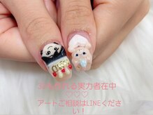 ミルキーウェイバイミーネイル 南堀江店(Milkyway by menail)の雰囲気（3dはLINEでご相談可能☆推し活.キャラクターネイル人気です！）