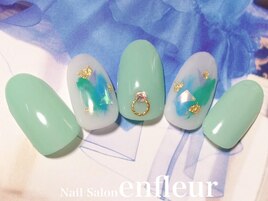 塗りかけアート&乱切り&金箔☆