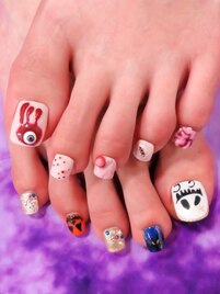 詰め込みハロウィンネイル(^^)/