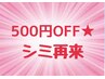 【500円OFF】シミケア4週間以内再来限定※同じ箇所26～28日以内◎別の箇所◎