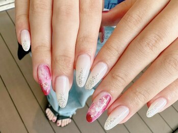 ビアンカ フロム中武立川店(Bianca)/ニュアンスホワイトネイル¥8500