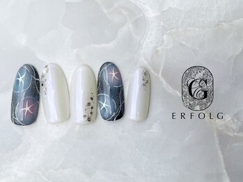 エアフォルク 銀座(ERFOLG)/エアブラシ×あじさいネイル