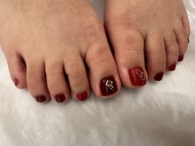 エムスラッシュ ネイル センター北店(M.SLASH)/秋のフットネイル