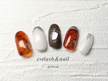 エストラッシュアンドネイル 銀座店(est lash&nail)/ニュアンス べっ甲ネイル