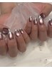 ガラスフレンチネイル