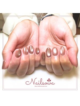 ソワ(sowa)/ブラウンマグネットネイル