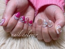 クロレ(colorer)/バレンタイン／ツイードネイル