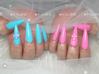 エムプラスネイル 新宿(M+Nail)/長さ出し★ワンカラー