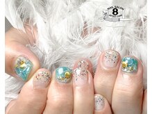 ネイルエイト 新百合ヶ丘(nail8)/水面　海　夏ショートネイル