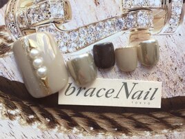 ミラーネイル×パールネイル