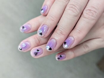 ネイルパキラ(nail pachira)/大人気☆黒ハートホロ